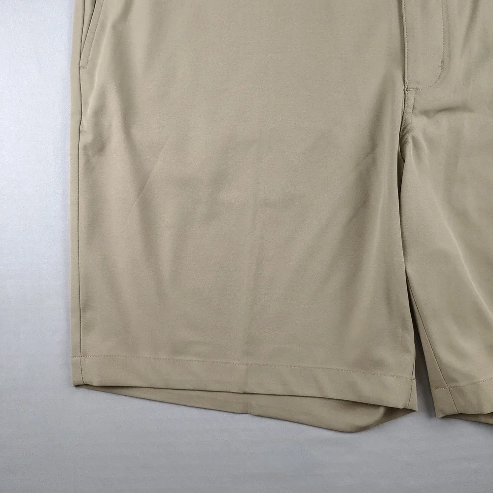 2-PGA TOUR Men's Golf Shorts Size 42 Blue Khaki Stretch Performance Flat Front